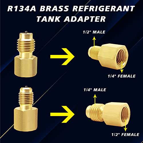 R1234YF Self-Sealing Refrigerant Can Tap Valve with Hose Adapters R38916