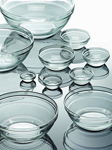 Stackable 9-Piece Glass Bowl Set, Clear F25155