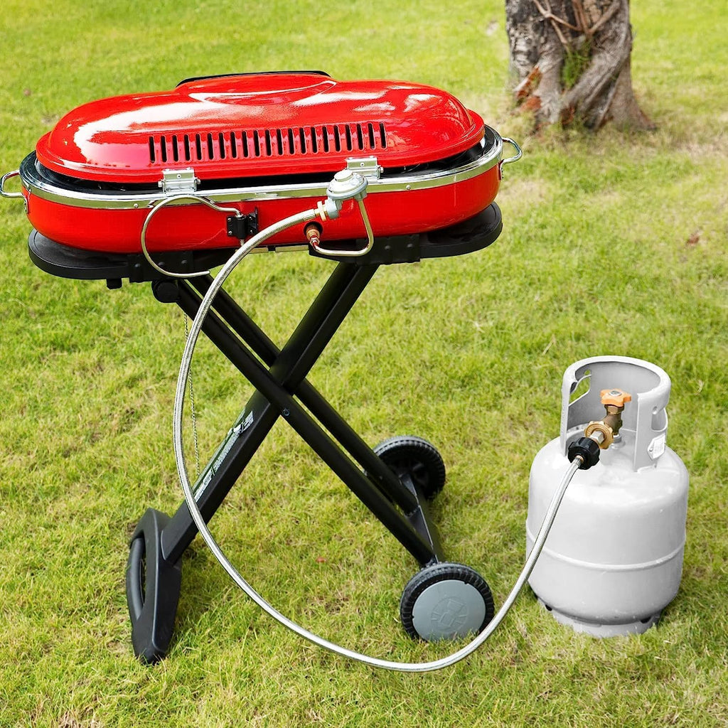 Propane Adapter with 5ft Braided Hose for Tabletop Grills and Portable Heaters K23043