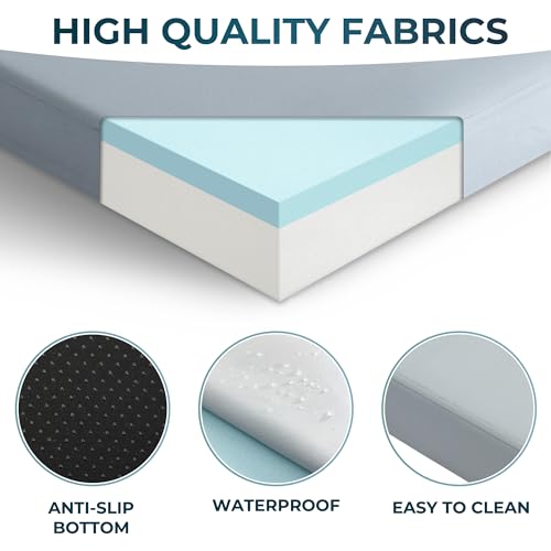 Memory Foam Camping Sleeping Pad, Waterproof Roll Up Mattress with Travel Bag L887722