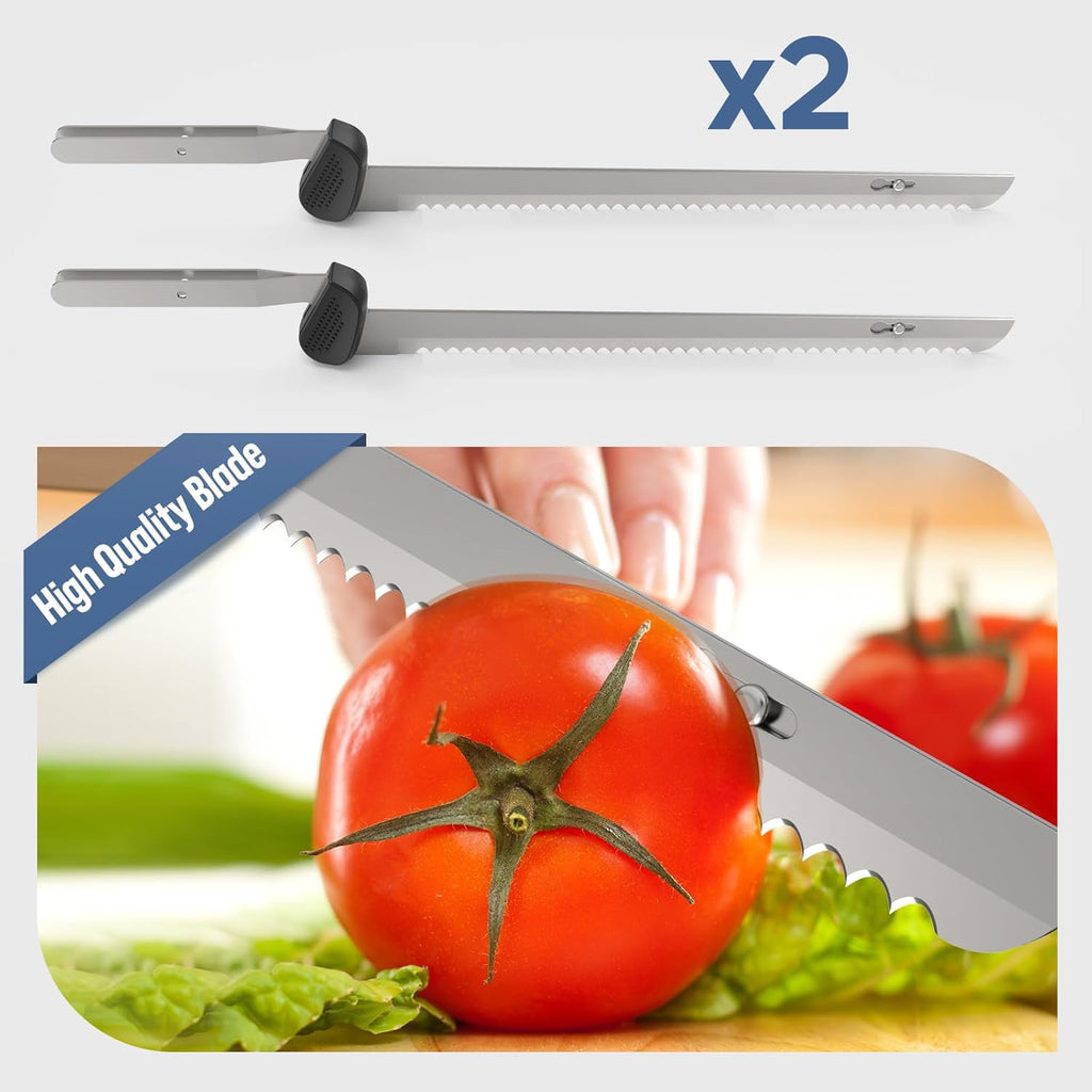 Cordless Electric Knife Rechargeable with Safety Lock and 2 Blades M315