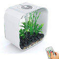 biOrb Life 15 Acrylic 4-Gallon Aquarium with Multi-Color Remote-Controlled LED Lights Modern Compact Tank for Tabletop or Desktop Display, Black