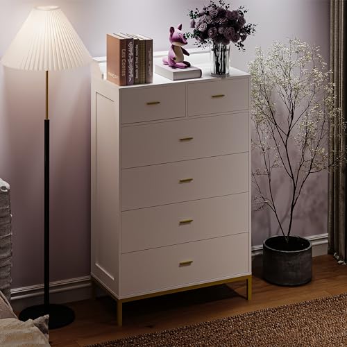 6 Drawer Dresser with LED Light for Bedroom L690018
