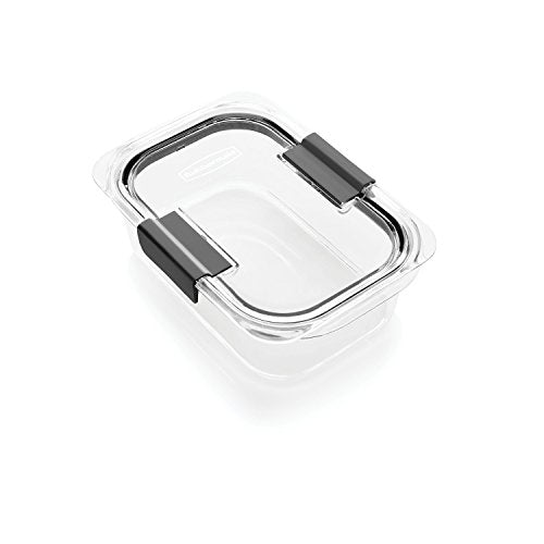Rubbermaid Brilliance Food Storage Container, Large, 9.6 Cup, Clear 2024351 (Pack of 2)