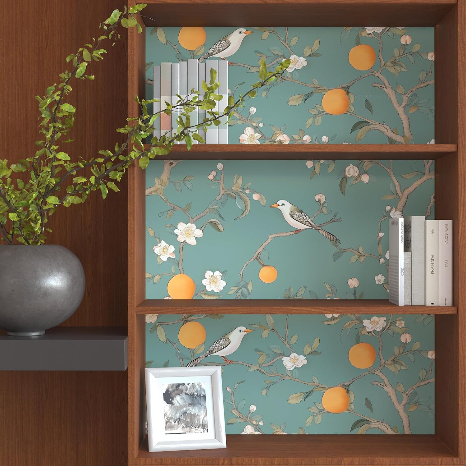 Botanical Peel and Stick Wallpaper, Waterproof Removable, 17.5" x 118" F276058