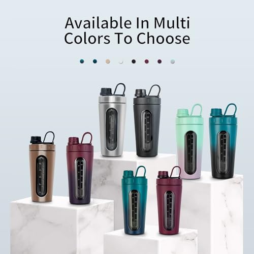 28 oz Stainless Steel Protein Shaker Bottle with 2 Shaker Balls M989221