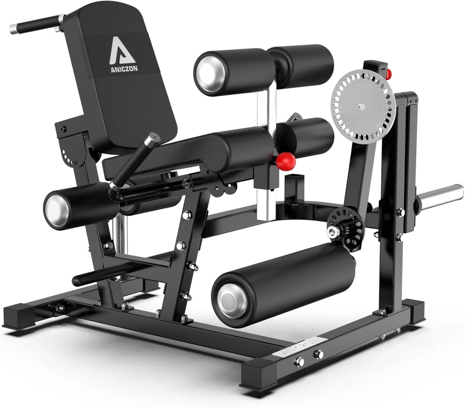 Leg Extension and Curl Machine, Leg Rotary Extension for Thigh with Adjustable Seat & Backrest, Lower Body Special Leg Machine with Plate Loaded for Home Gym, 770LB Commercial Rated