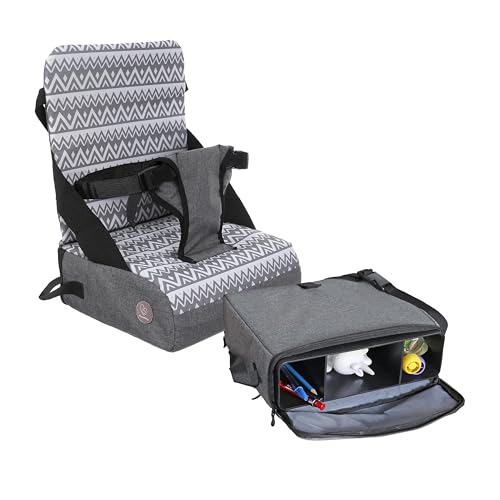 Dreambaby Grab 'n Go Travel Booster Seat with Storage Compartment, Tall Back for Added Comfort