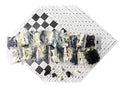 Best Value Tournament Chess Set - Filled Chess Pieces and Black Roll-Up Vinyl Chess Board