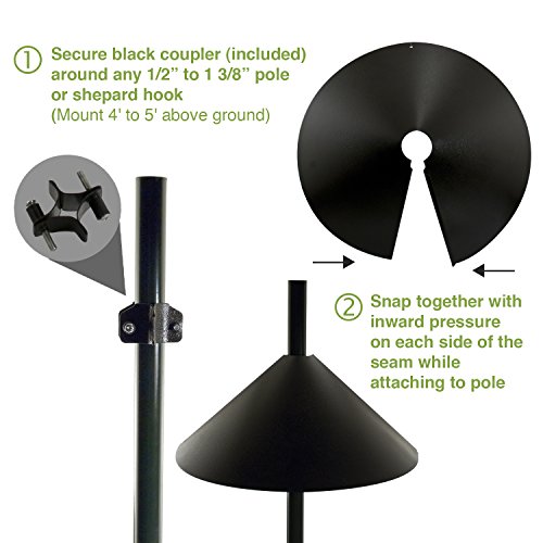 Squirrel Baffle 18-Inch, Black C480