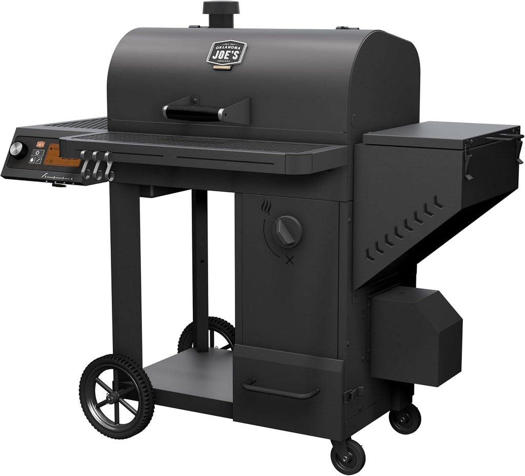 Charcoal Smoker and Grill, Black Steel A38635