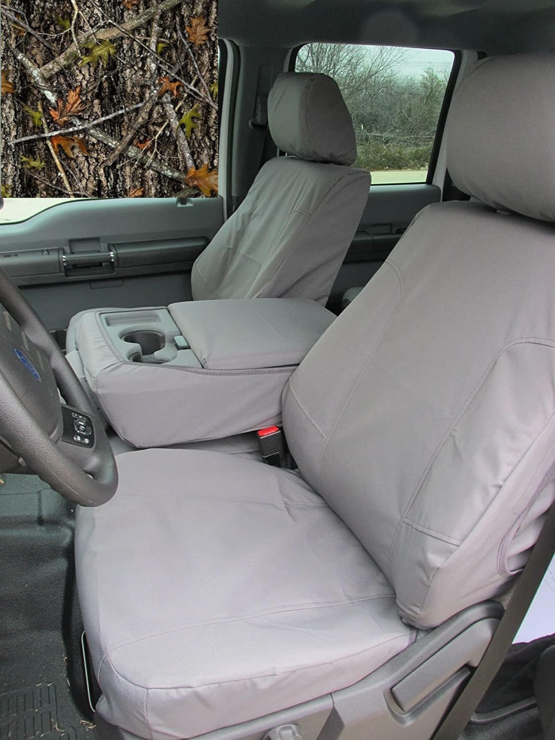 Waterproof Front Seat Covers for 2014 F150, Fits 2015-2021 F250-F550 Z401
