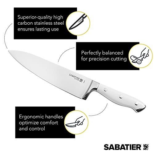 15-Piece Forged Knife Block Set with Built-in Sharpener, High-Carbon Stainless Steel P342