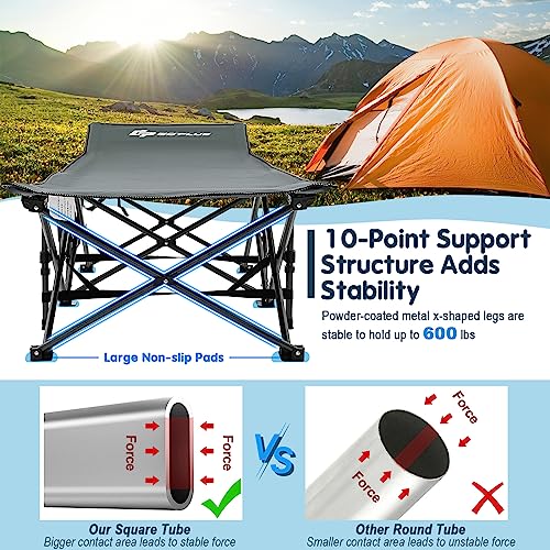 Folding Camping Cot for Adults with Carry Bag, Heavy Duty Portable Bed D917292