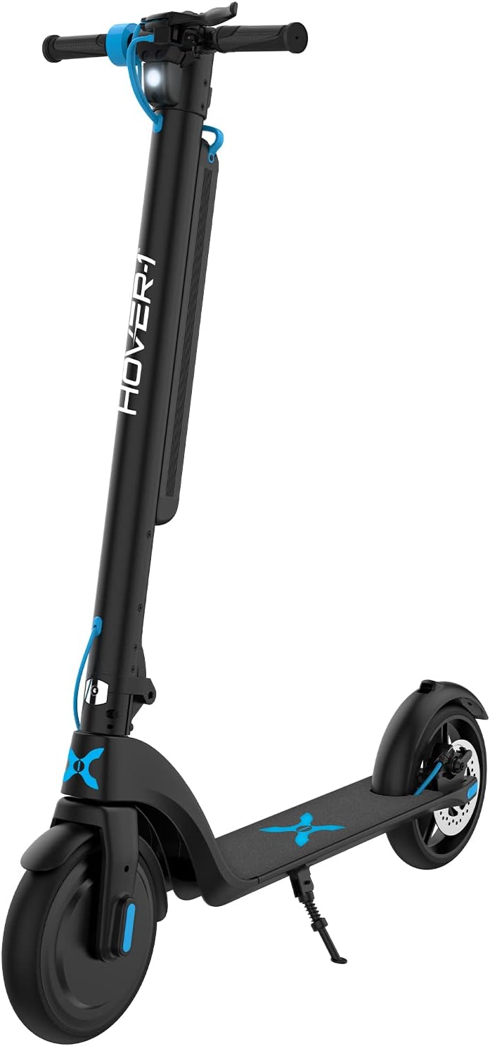 Hover-1 Highlander Pro Electric Folding Scooter | Top Speed 18MPH, Range 18 MI, Max Weight 264LBS, LCD Display, Hand Brake & Brake Light, Air Tires