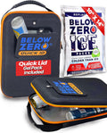 Quick 10 Insulated Carrying Case Cooler Bag for Beers, Wine and Beach - Open Flap to Quick Access 10 Cans - includes Large below Zero Gel ICE Pack Cools for 24 Hours - Perfect for Drinks, Beverages