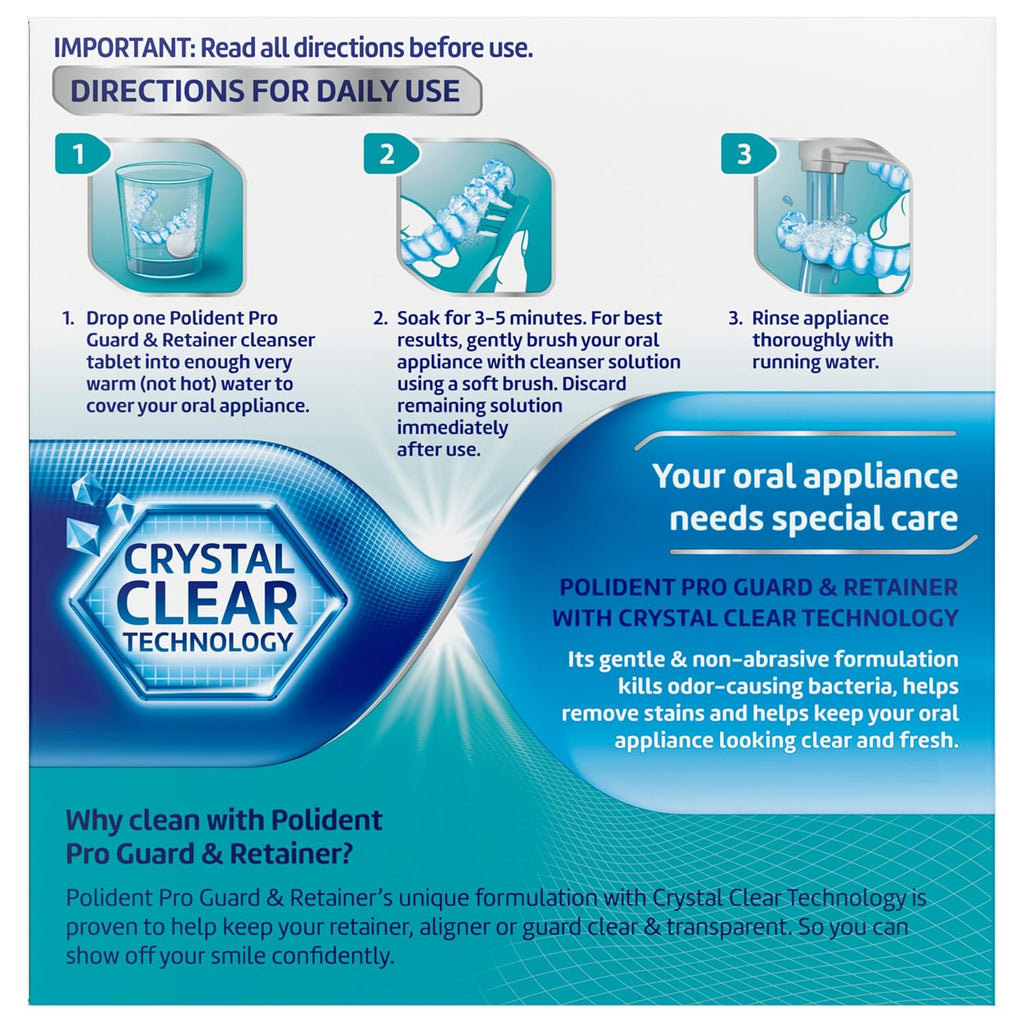 Retainer and Mouth Guard Cleaning Tablets, 40 Count (Pack of 3) F4148