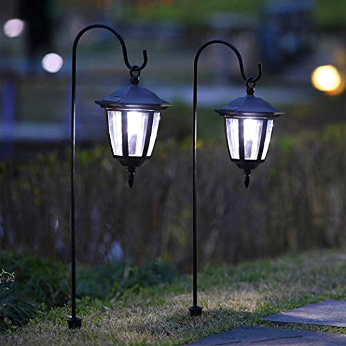Solar Hanging Lanterns with Shepherd Hooks, Warm White LED, 2 Pack T476037