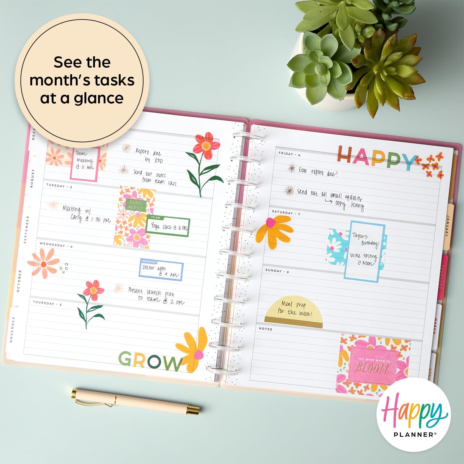 12-Month Academic Planner, July 2024–June 2025, Daily and Monthly, Big Size, Horizontal Layout, 72 Pages I29299