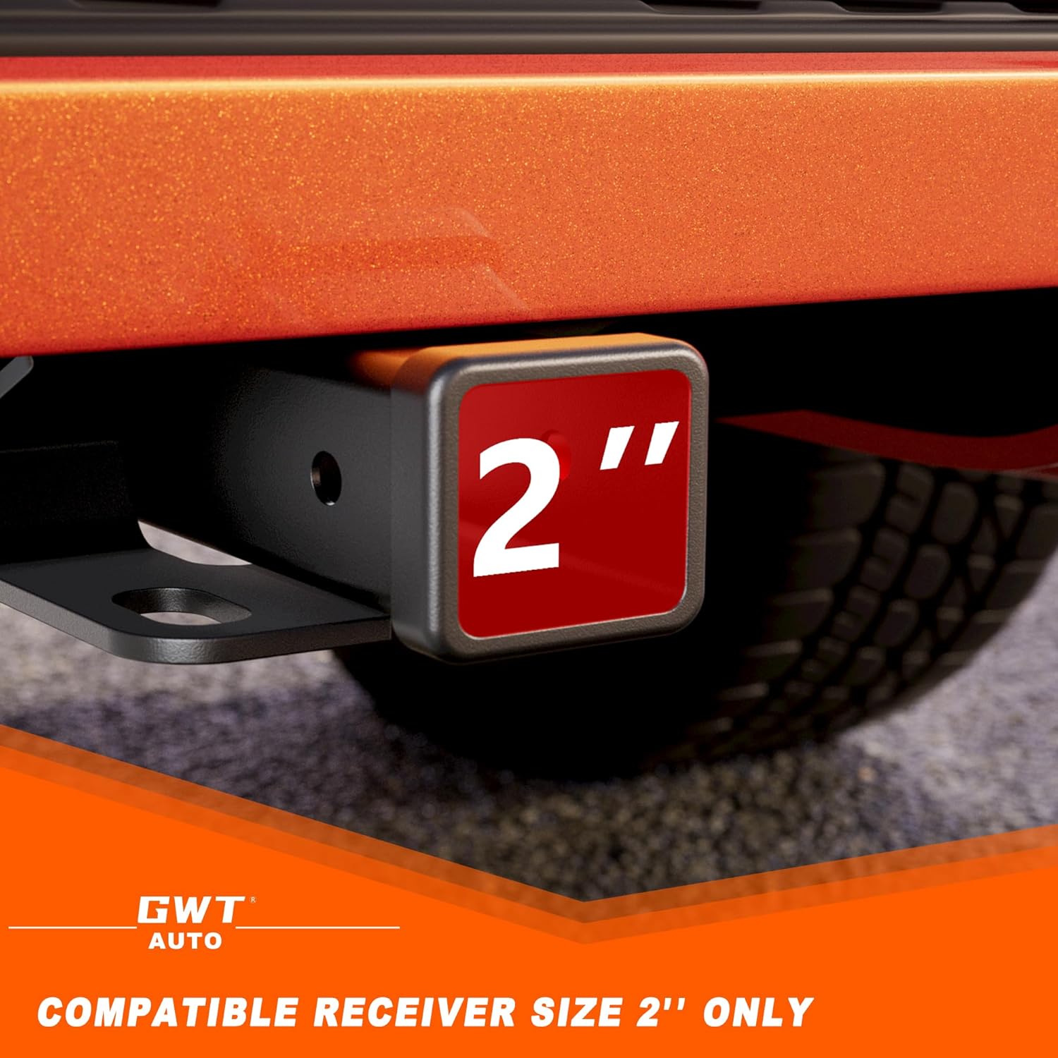 Adjustable Trailer Hitch, 2-Inch Receiver, 6-Inch Drop/Rise, 25,000 lbs GTW V5090