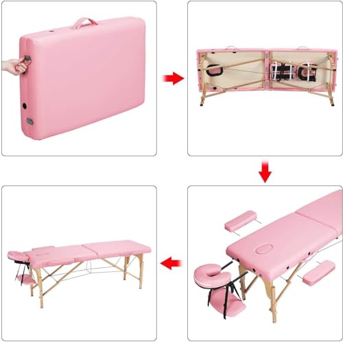 Portable Folding Massage Table 84" with Carry Case, Height Adjustable Salon Bed C324