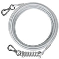 Tresbro 50 ft Dog Tie Out Cable, Heavy Duty Dog Chains for Outside with Spring Swivel Lockable Hook, Pet Runner Cable Leads for Yard, Blue Dog Line Tether for Small Medium Large Dogs Up to 500 LBS