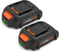 energup 20V 4.0Ah WA3525 Replacement for Worx 20V Lithium Battery PowerShare Battery for WA3520 WA3525 WA3575 WG151s WG155s WG251s WG255s WG540s WG545s WG890 WG891 for Worx 20V Battery (2Pack)