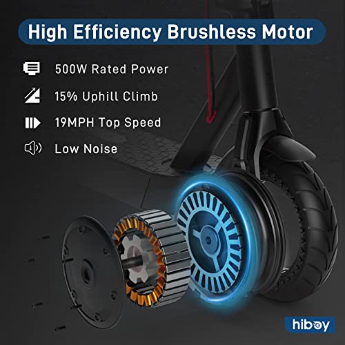 Electric Scooter for Adults, 500W Motor, 19 MPH, 25 Miles Range, Folding Commuter W68468