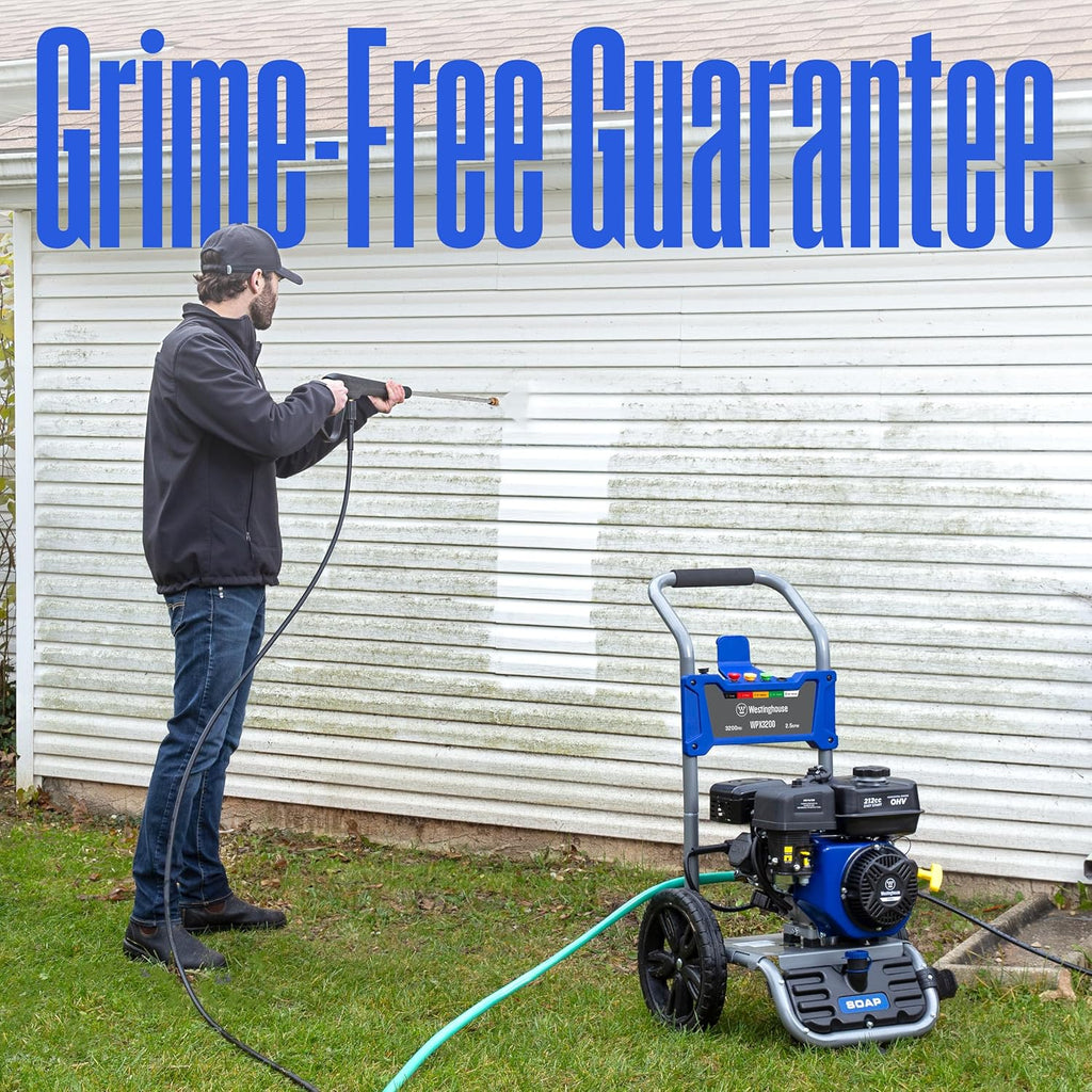 Electric Pressure Washer Bundle 2100 PSI with Gas Pressure Washer 3200 PSI U576440