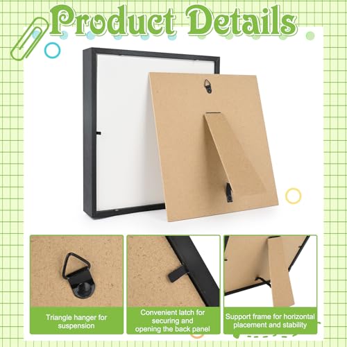 Shadow Box Frame 11 x 14in with Adhesive Tape, Black S782