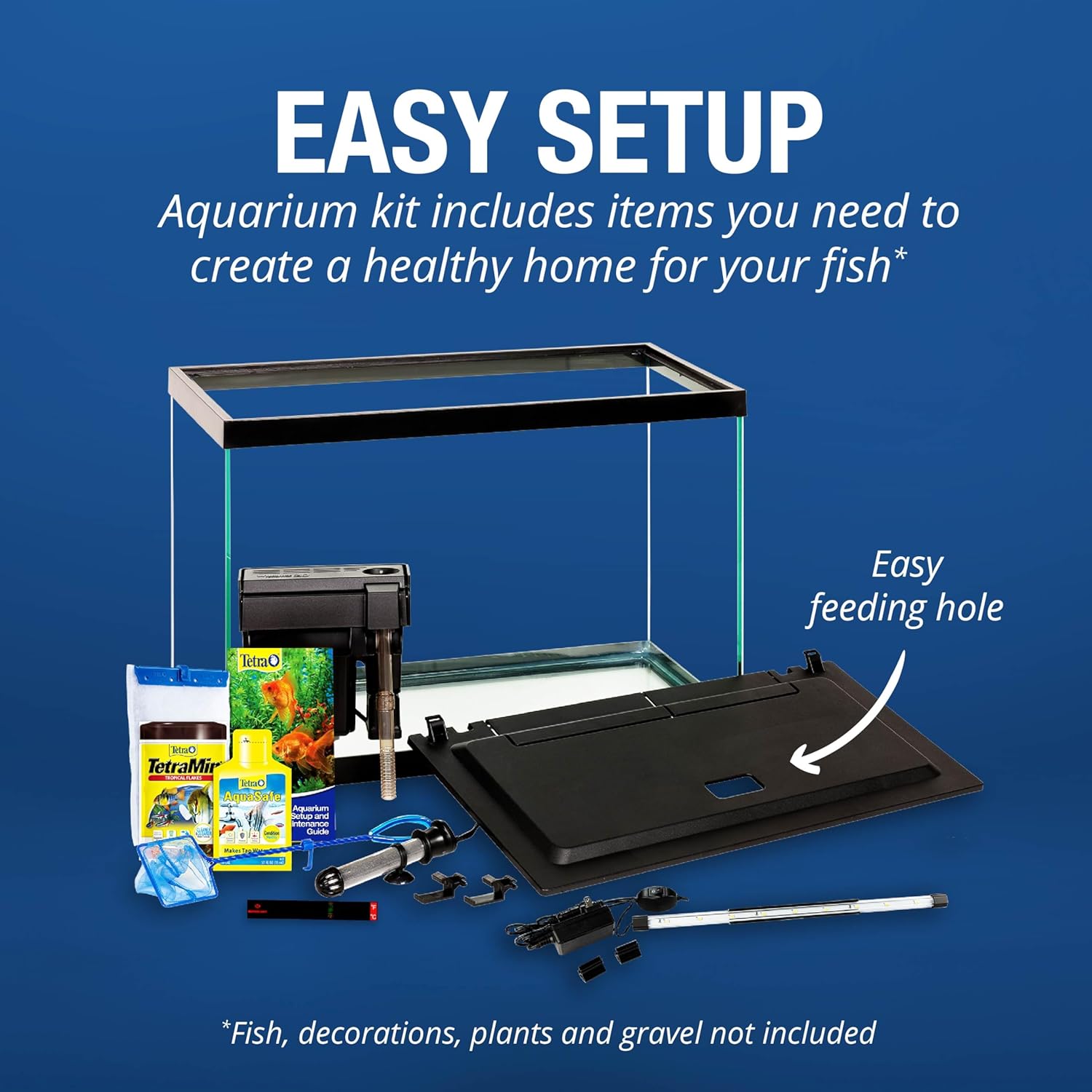20 Gallon Complete Tropical Fish Tank Kit with LED Lighting L81322