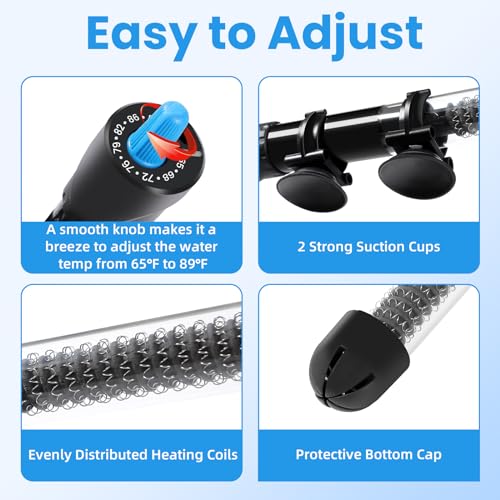Aquarium Heater 100W Submersible with Thermometer V94727
