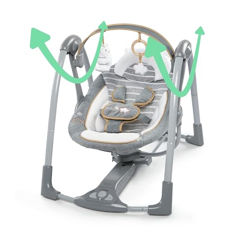 2-in-1 Portable Baby Swing & Infant Seat with Vibrations and Nature Sounds T7354