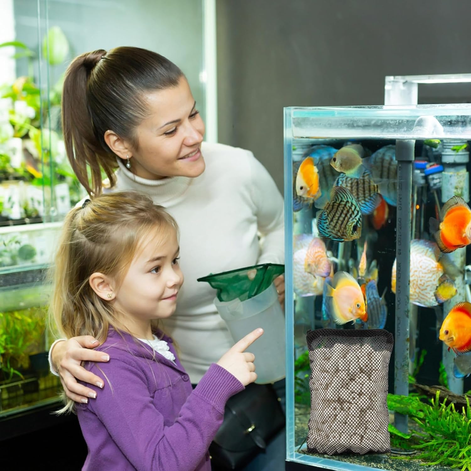 Aquarium Filter Media Bags with Zipper for Fish Tank Pond Q486924