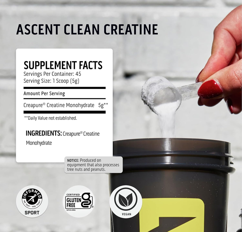 Creatine Monohydrate Powder, Unflavored, 45 Servings F4182