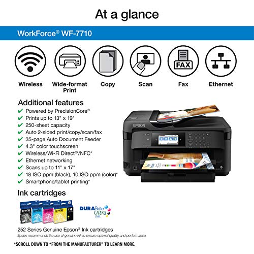 Wireless Wide-format Color Inkjet Printer with Copy, Scan, Fax Y882