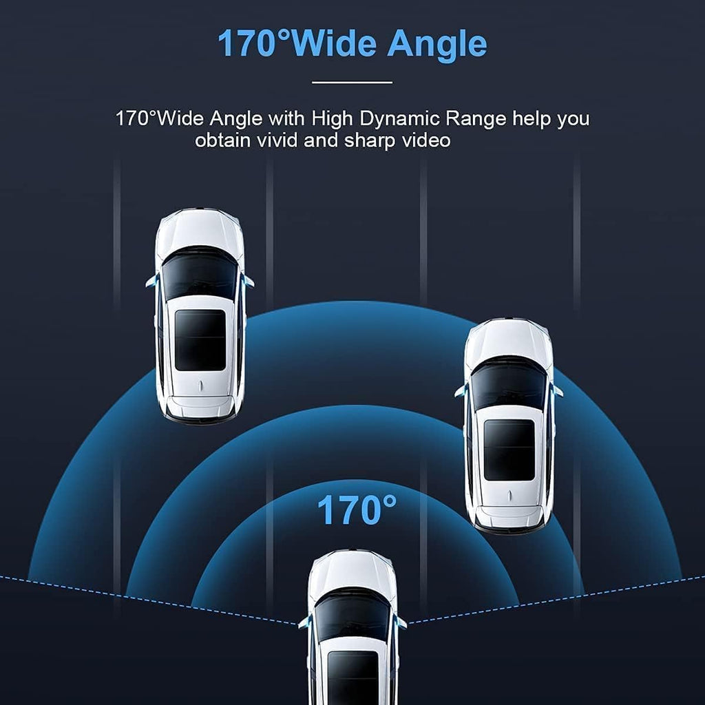 Dash Camera for Car, 1080P Full HD, 170° Wide Angle, Night Vision, Loop Recording, G Sensor H65755