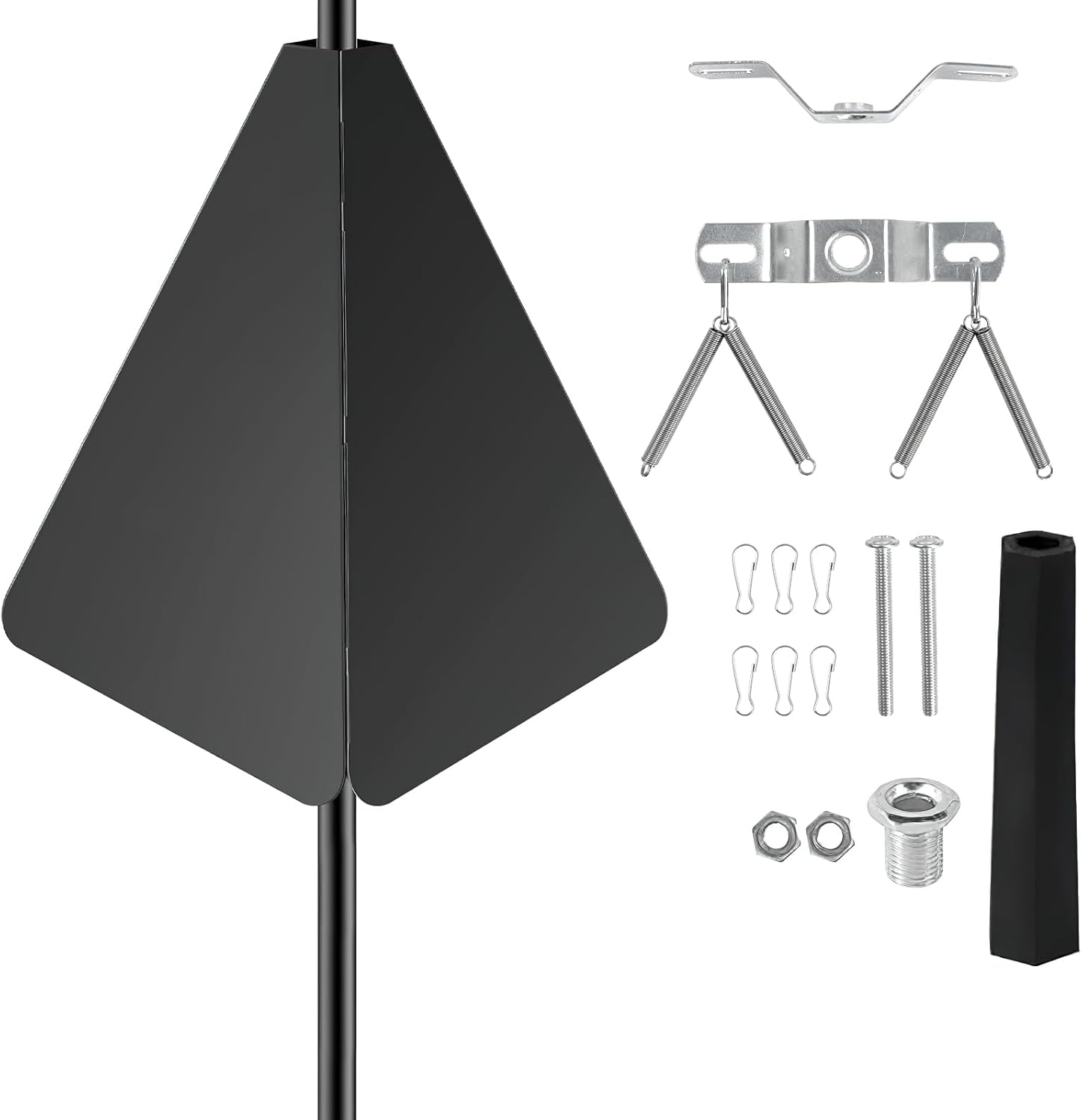 Squirrel Baffle for Bird Feeder, Squirrel Proof for Bird Feeder Pole Outside, Bird Food House Squirrel Guard for Outdoor Squirrels Baffles for Shepherd's Hook, Black