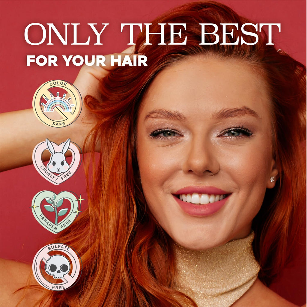 Red Shampoo and Conditioner Set for Color Treated Hair, Sulfate Free, 2 x 16.9oz W505
