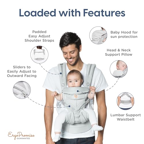 Baby Carrier with Lumbar Support & Cool Air Mesh for Newborn to Toddler W99274