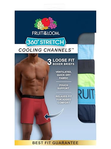 Men's 360 Stretch Boxer Briefs, Quick Dry & Moisture Wicking G36956