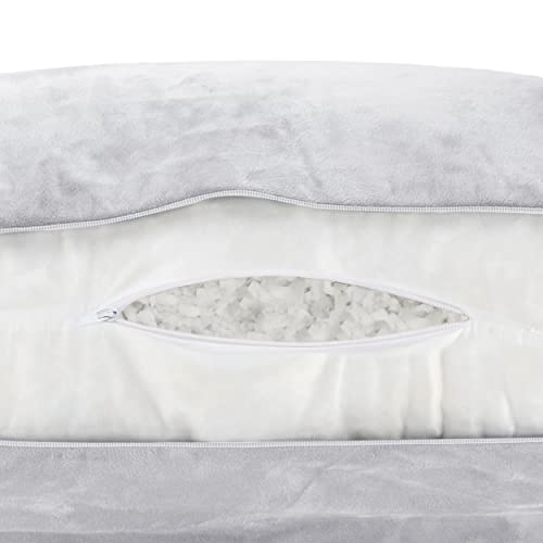 Reading Pillow with Arms, Shredded Memory Foam Backrest, Removable Cover V1399