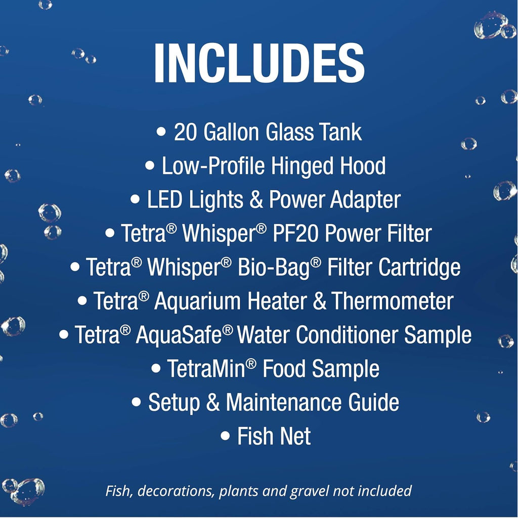 20 Gallon Complete Tropical Fish Tank Kit with LED Lighting L81322
