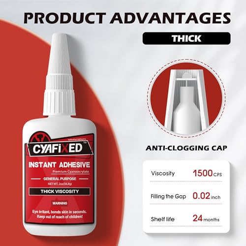 Thick Viscosity Cyanoacrylate Instant Glue, 4 oz. J63903