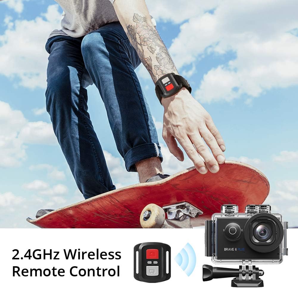 4K30FPS 20MP WiFi Action Camera with Touch Screen EIS 4X Zoom and Underwater Capability Y5045