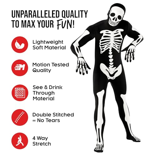 Adult Skeleton Costume Glow in Dark I593