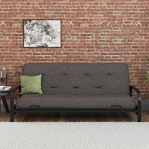 Futon Mattress with Pocket Spring Coil, Full, Taupe Gray S1575