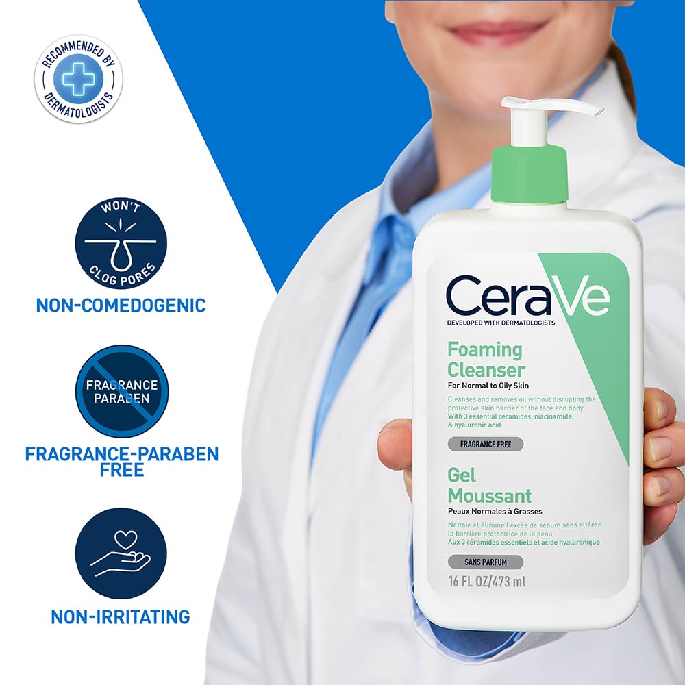 Foaming Facial Cleanser for Normal to Oily Skin, 473ml I457370