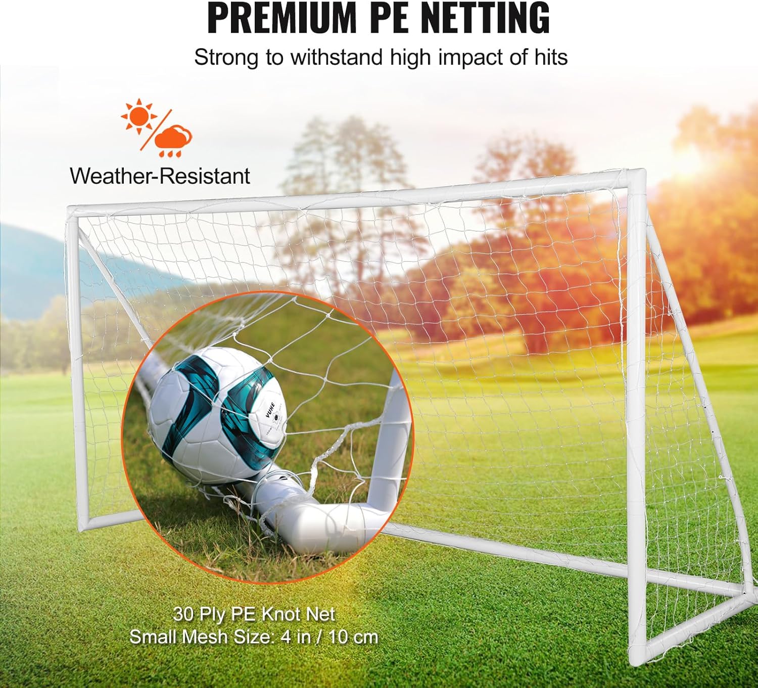 Portable Soccer Goal 12x6 ft with Carry Bag G673