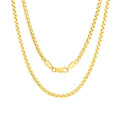 Nuragold 14k Yellow Gold 1.5mm Round Box Chain Venetian Link Pendant Necklace, Mens Womens Jewelry 16" 18" 20" 22" 24" 26" 28" 30"